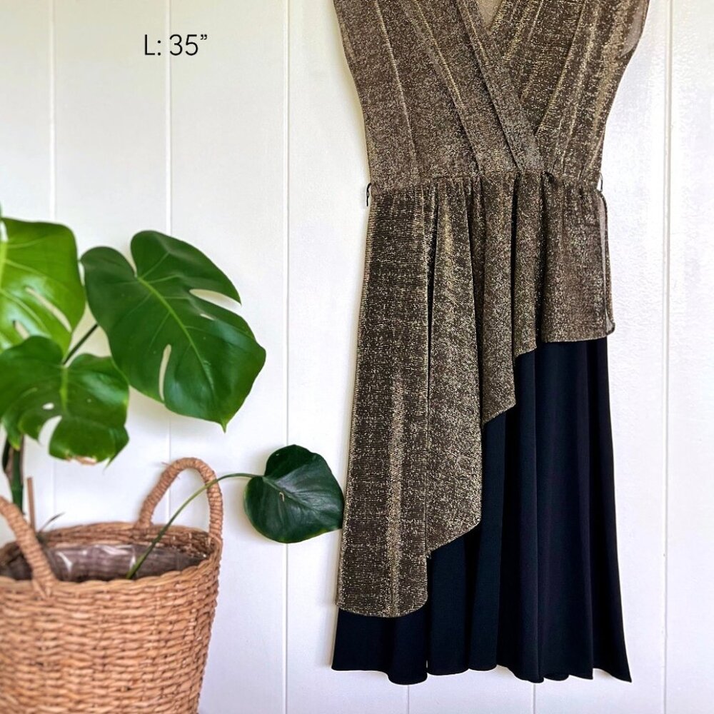 ✨ 1970s Lurex Wrap Dress ✨ - Picture 5 of 5